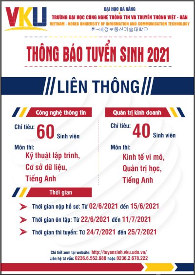 Thông báo tuyển sinh Đại học Liên thông chính quy năm 2021