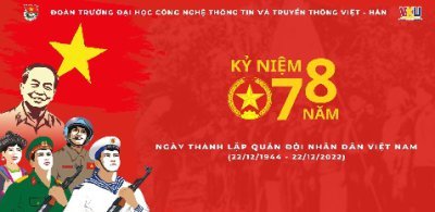 Chào mừng kỷ niệm 78 năm ngày thành lập Quân đội nhân dân Việt Nam (22/12/1944 - 22/12/2022)